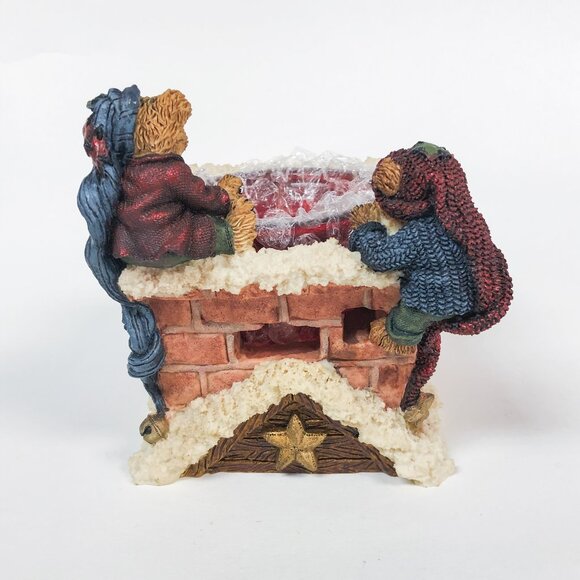 Boyds Bears Elgin & Elliot The Elves Toasty Warm Candle Holder 1996, 1st Edition - Picture 4 of 7